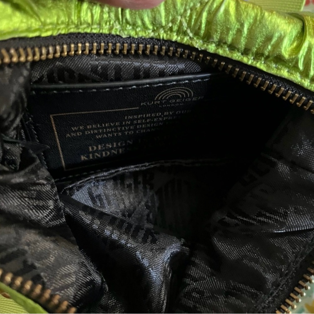 Kurt Geiger Out of Stock Metallic Lime Crossbody Bag. EUC - Picture 7 of 8
